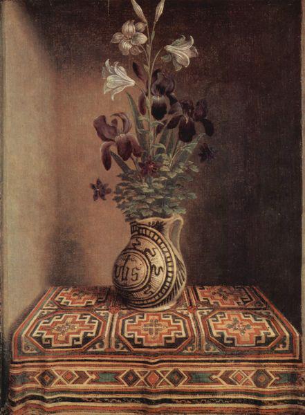 Hans Memling Vase mit Blumen Norge oil painting art